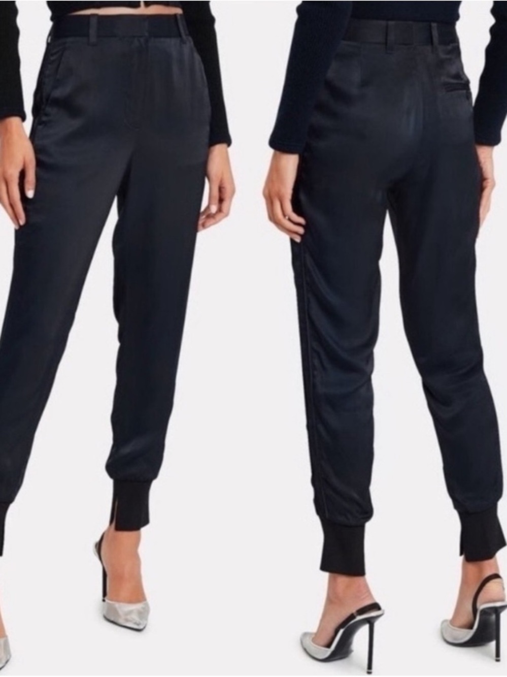 NWT $475 Phillip Lim Satin Joggers, 8